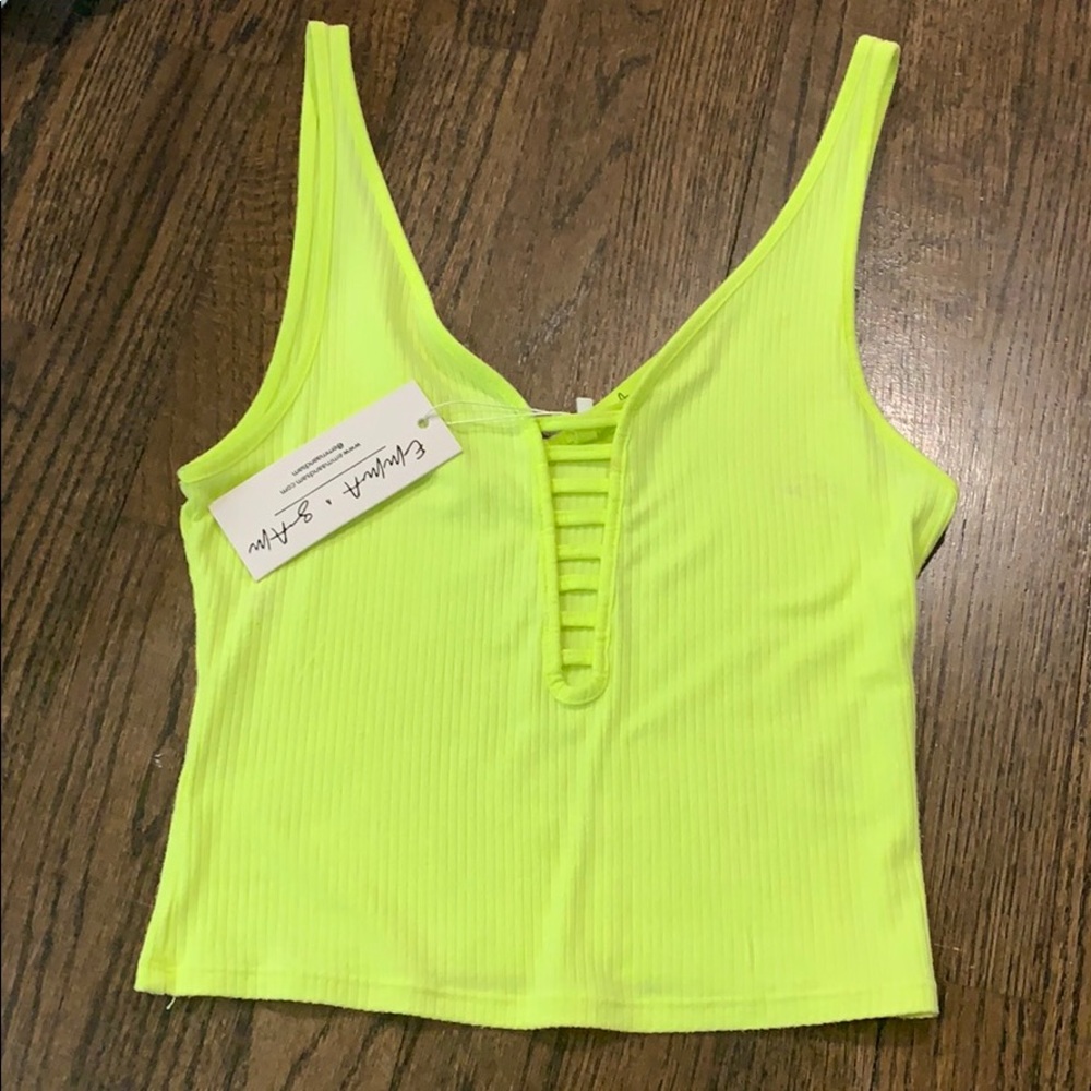 Emma and Sam tank top with opend front